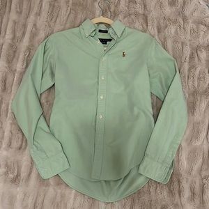 Ralph Lauren Mint Green Classic Fit Oxford Size 2